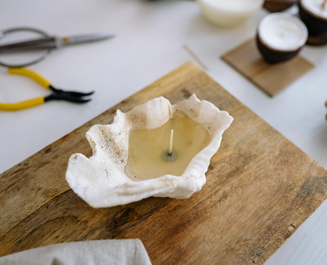 How to Make Candles Using Natural “Jars”: Lemon Skins, Coconut Shells, and More