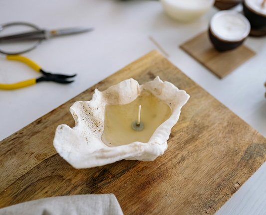 How to Make Candles Using Natural “Jars”: Lemon Skins, Coconut Shells, and More
